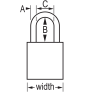 MASTER LOCK A1165BRN ANODIZED ALUMINUM SAFETY PADLOCKS
