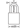 MASTER LOCK A1166BLK ANODIZED ALUMINUM SAFETY PADLOCKS