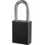 MASTER LOCK A1166KAMKW417BLK ANODIZED ALUMINUM SAFETY PADLOCKS