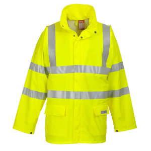 PORTWEST FR41 SEALTEX FLAME HI-VIS FR RAIN JACKET