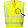 PORTWEST FR71 HI-VIS ANTI STATIC VEST, YELLOW