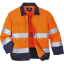 PORTWEST TX70 MADRID HI-VIS CONTRAST BOMBER JACKET ORANGE/NAVY