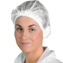 PORTWEST D100WHR PP DISPOSABLE MOB CAP, WHITE (3000PCS/PKT)