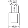 MASTER LOCK 406KABLK ZENEX SAFETY PADLOCKS