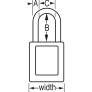 MASTER LOCK 406KAGRN ZENEX SAFETY PADLOCKS