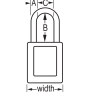 MASTER LOCK 406KAMKYLW ZENEX SAFETY PADLOCKS