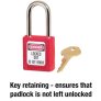 MASTER LOCK 410RED ZENEX SAFETY PADLOCKS