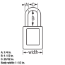MASTER LOCK 410RED ZENEX SAFETY PADLOCKS