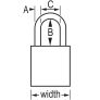 MASTER LOCK A1166YLW ANODIZED ALUMINUM SAFETY PADLOCKS