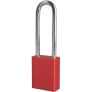 MASTER LOCK A1167RED ANODIZED ALUMINUM SAFETY PADLOCKS