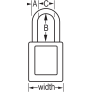 MASTER LOCK S31LTYLW ZENEX LOCKOUT PADLOCKS & ACCESSORIES