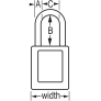 MASTER LOCK S31WHT ZENEX LOCKOUT PADLOCKS & ACCESSORIES